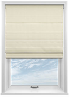 Soft Chevron, Cream - Motorised Roman Blind